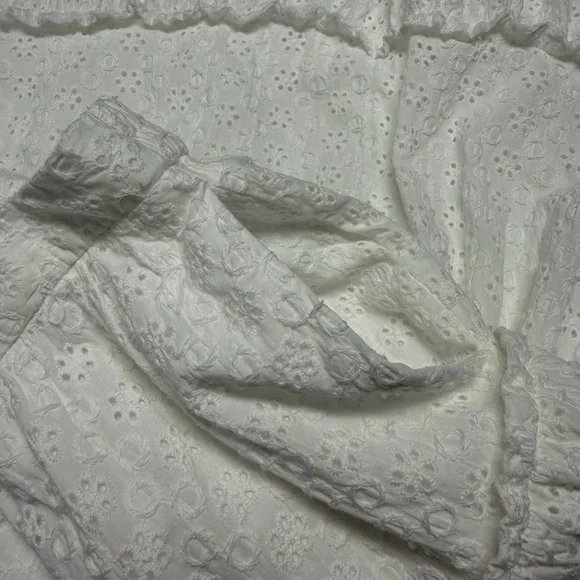 1. State Size Large White Eyelet Tiered Maxi Skirt - Picture 5 of 5